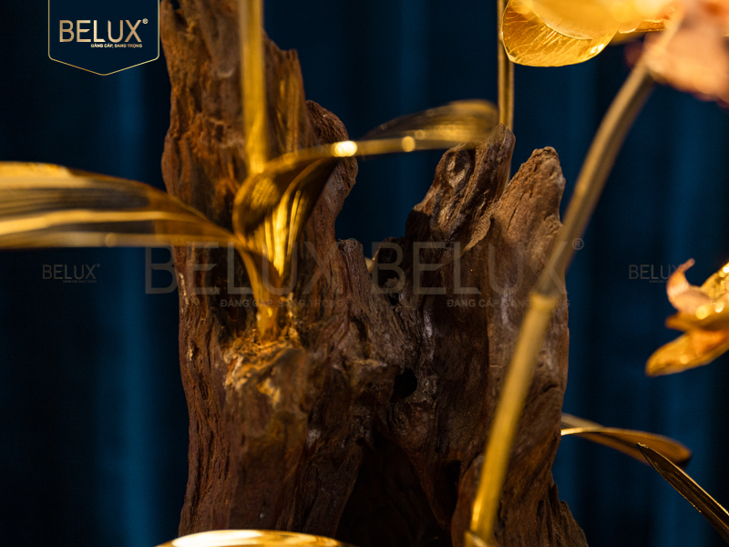 Lan Trầm Mộc 9 cành  mạ vàng 24k&nbsp;61x31x50cm